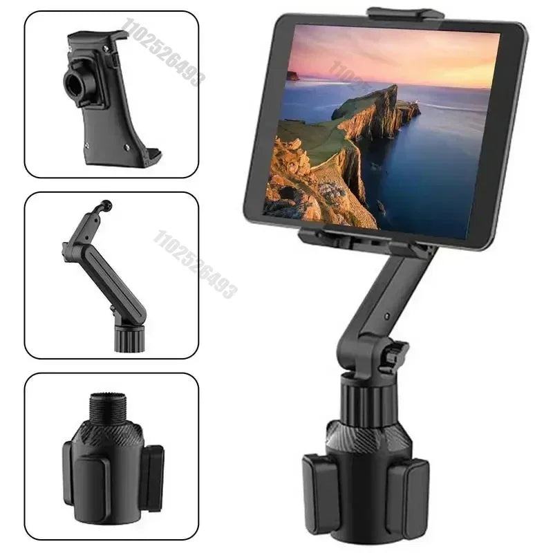 Car Tablet Cup Holder Mount 360 Adjustable SmartphoneHolderCar 270 Tilt Bar Triangular Base Ram Mount Tablet Holder For SUVs
