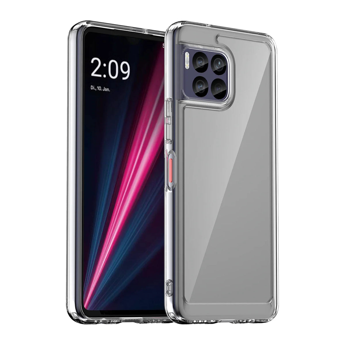Colorful Shield Shockproof Phone Case For T-Mobile Revvl 7 Pro Soft TPU Frame Transparent Hard Plastic Protective Back Cover