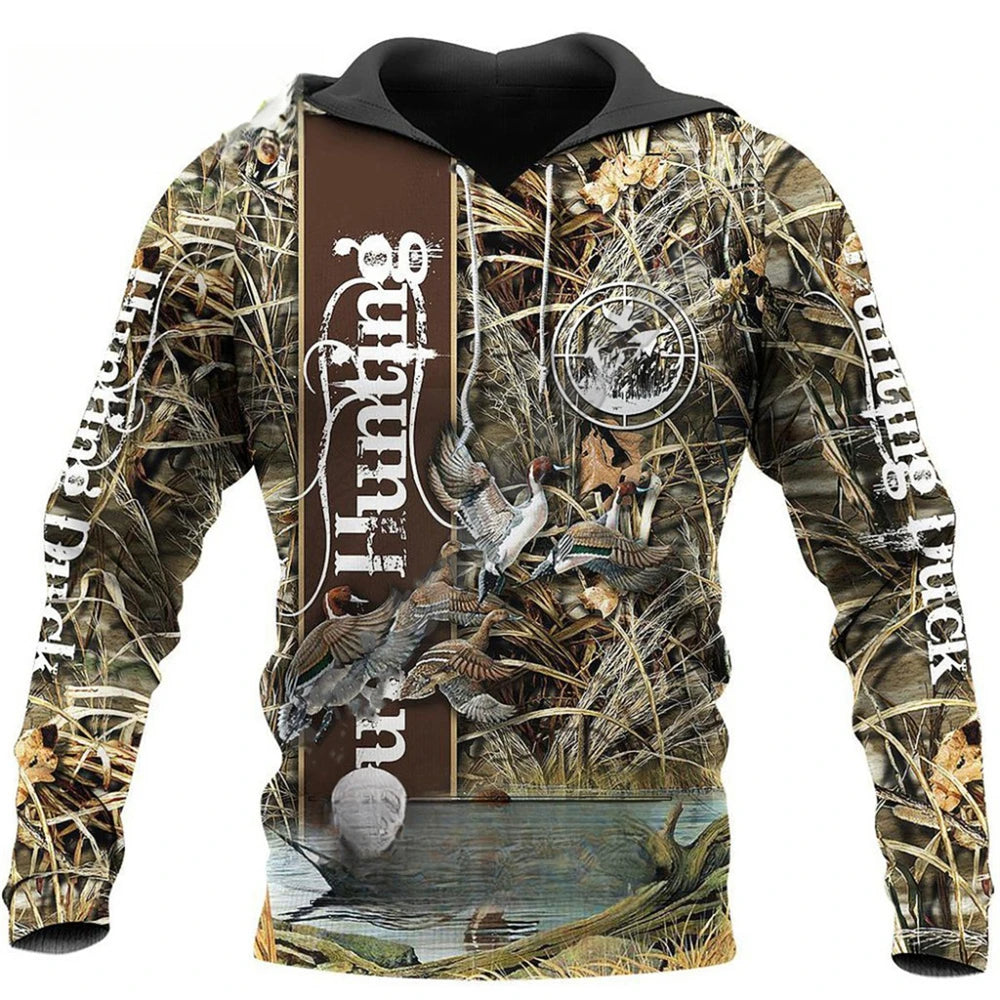 2024 Four Seasons Maple Leaf Camouflage 3D Sports Shirt Men's Fishing Outdoor Camping Hunting Clothing Jacket Men's Hoodie