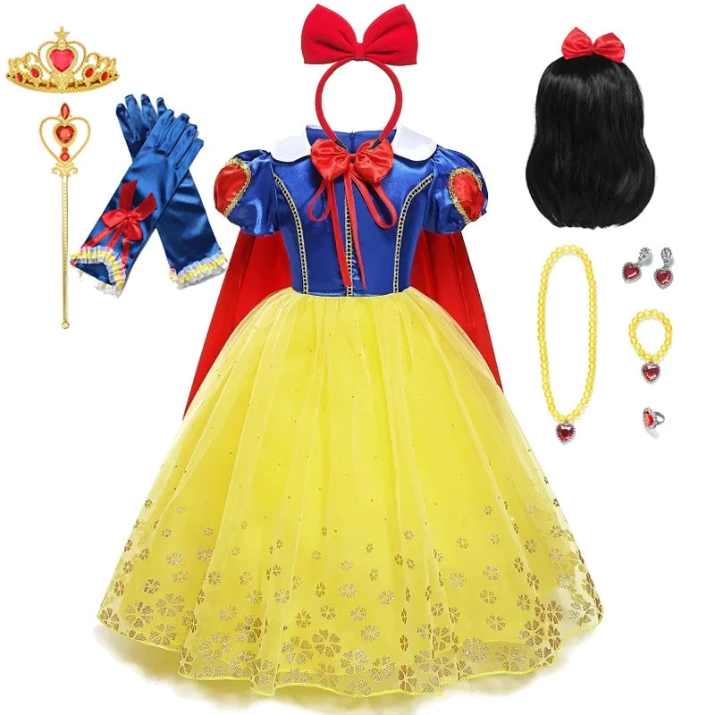 Dress Kids Girl Fancy Dresses Children Party Cosplay Princess Costume Patchwork Role Playing Frocks Outfit