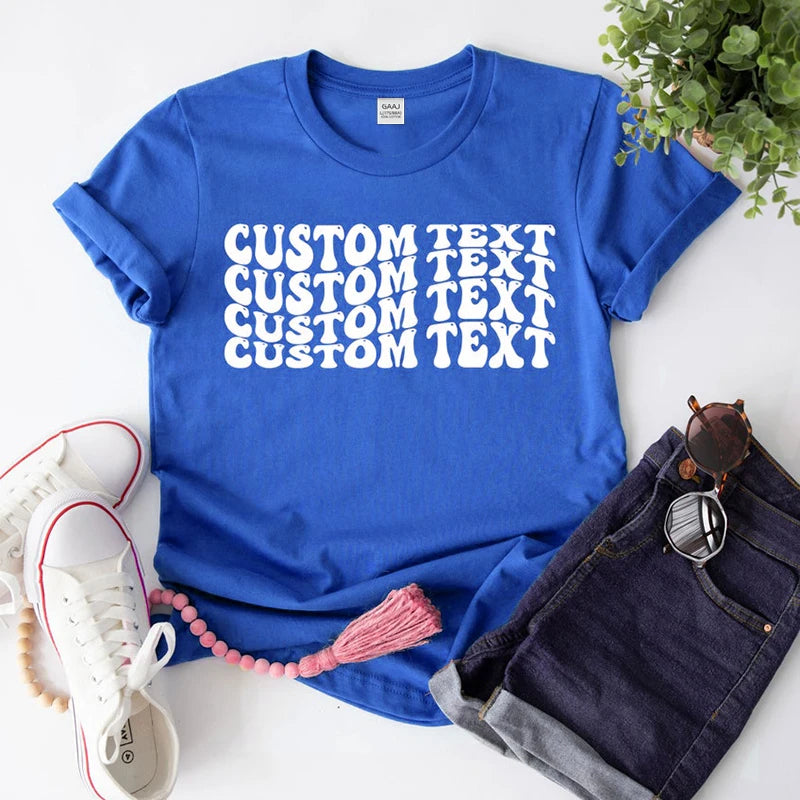 100% pure cotton custom T-shirts, suitable for men and women, families, couples, friends, teams and as gifts.