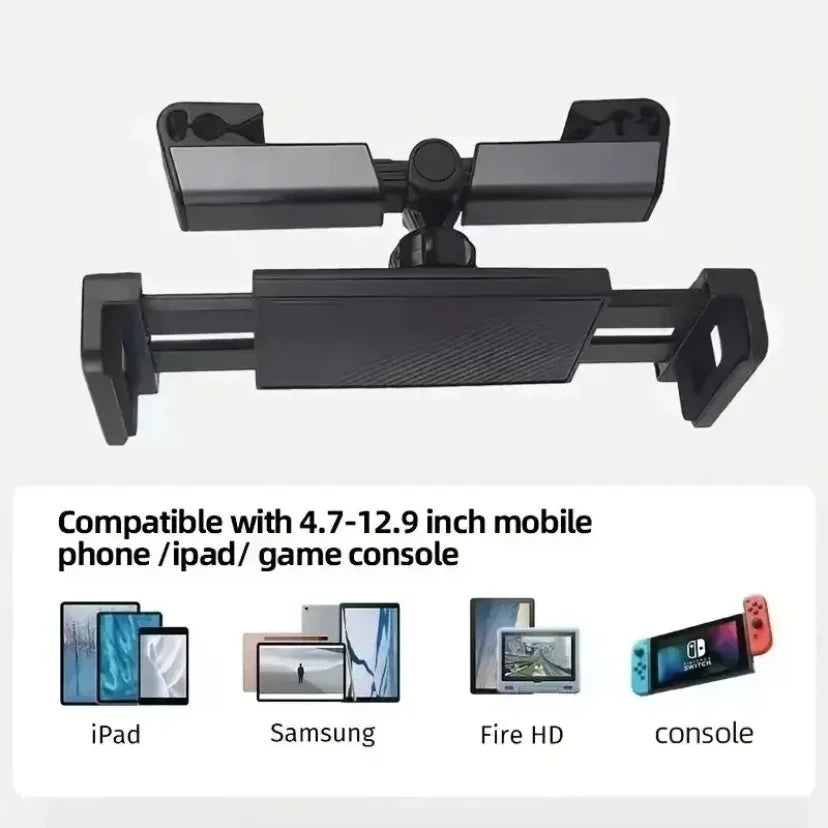 Car Back Seat Headrest Phone Holder Stretchable Tablet Stand Rear Pillow Adjustment  Mount Bracket for 4.7-12.9 Inch Phon Tablet