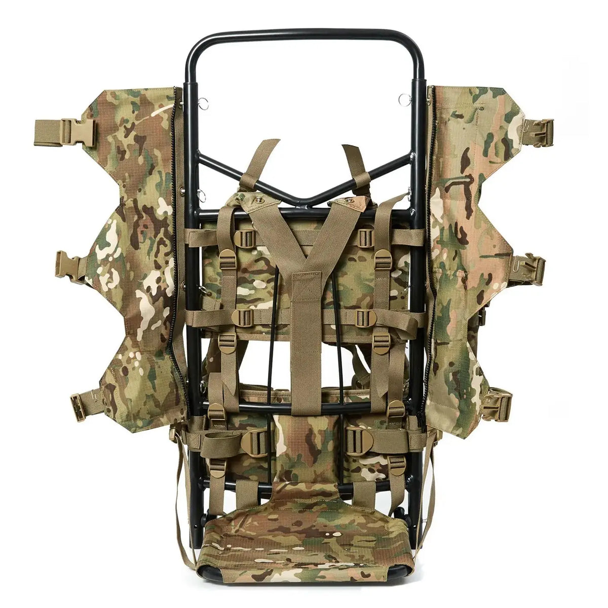 AKmax Iraklis Aluminum External MOLLE Pack Frame with Shoulder Harness Padded Waist Belt Modular Hunting Load Carrier