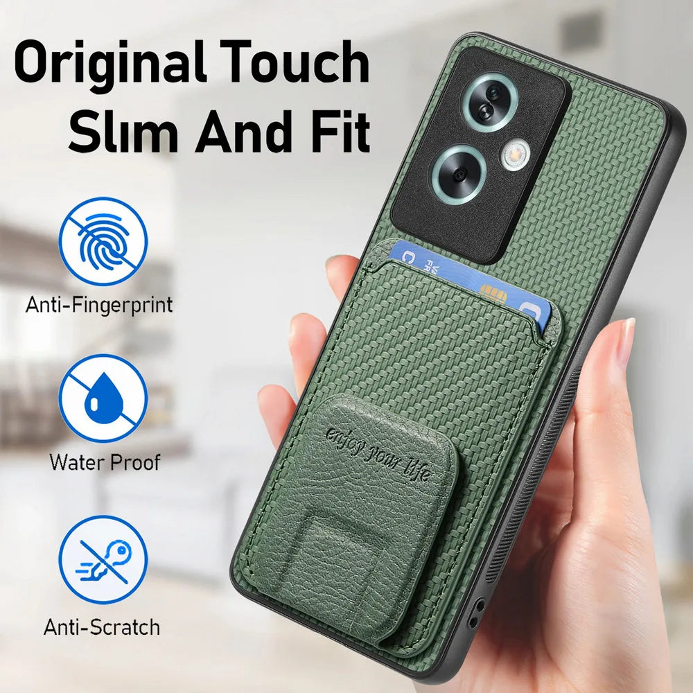 For OPPO A5 Pro A79 A98 A78 A58 A38 A18 5G 4G Luxury Case Leather Card Back Stand Cover For OPPO A80 A 98 79 78 58 Phone Funda