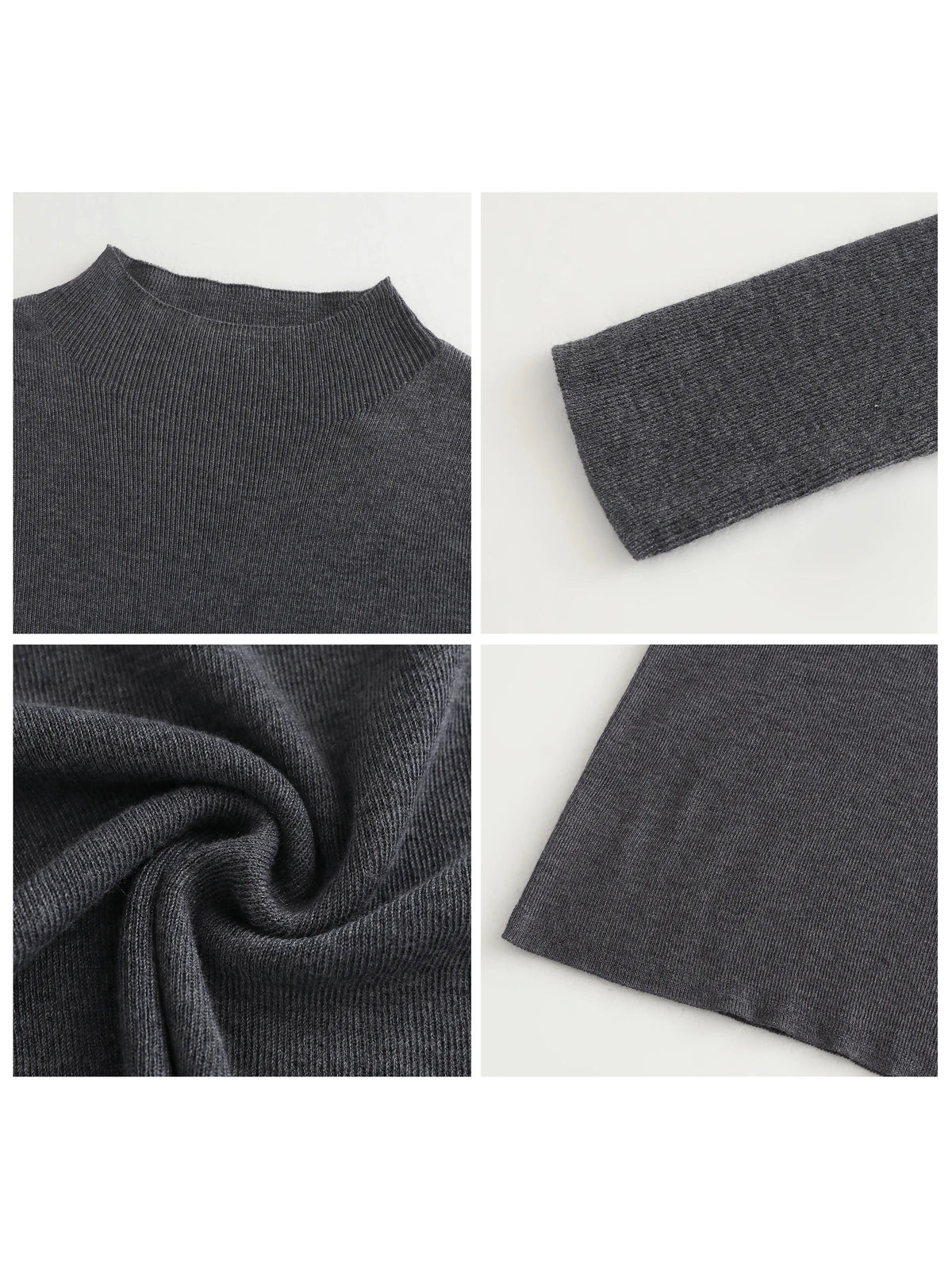CHIC VEN New Women Half Turtleneck Sweater Solid Semi High Neck Knitted Pullovers Slim Female Basic Pullovers Spring Autumn 2026