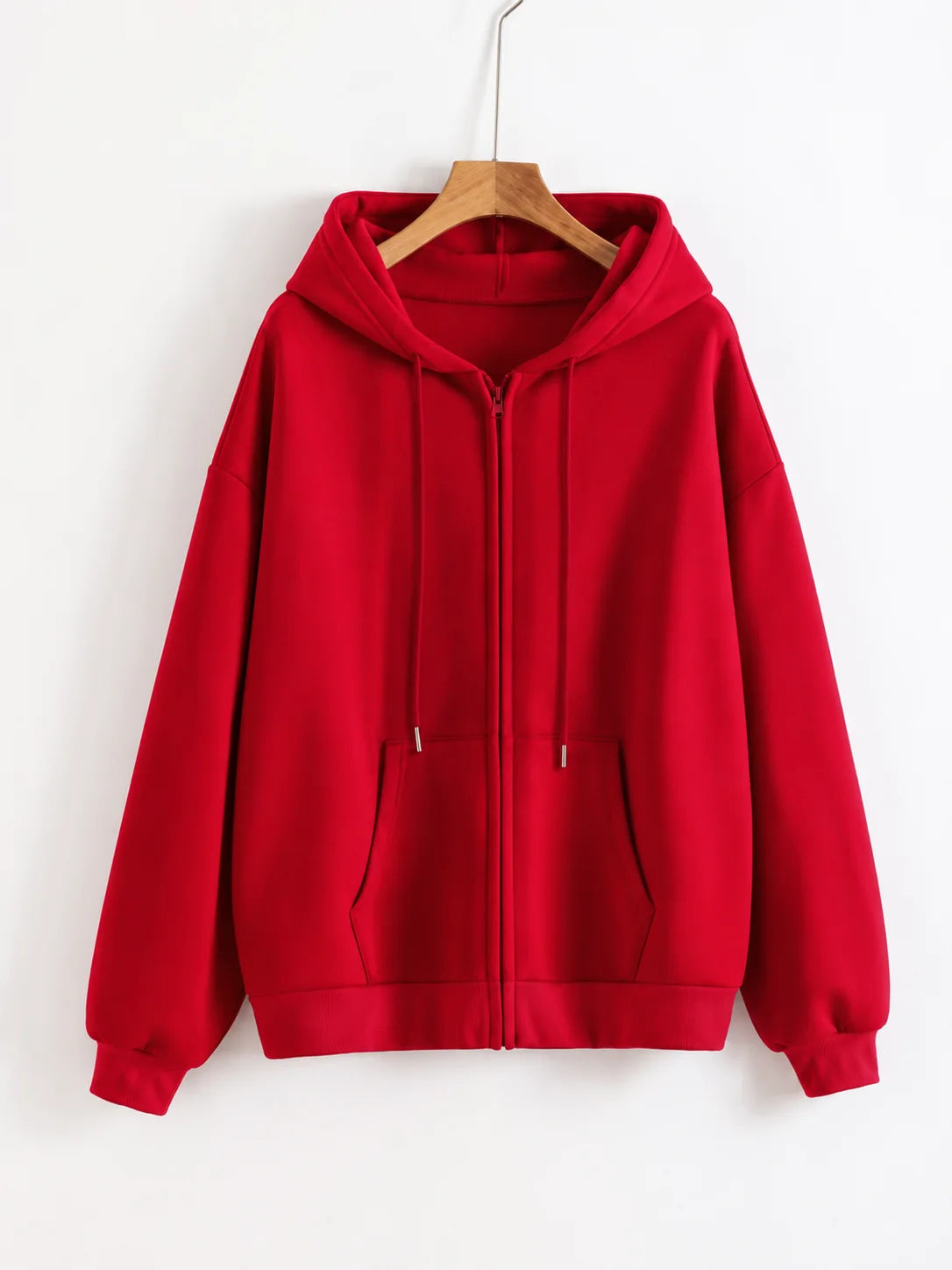 14 Colors Women Zip Up Hoodie Oversized Autumn Winter Casual Streetwear Loose Hooded Jacket Comfortable Long Sleeve Sweatshirt