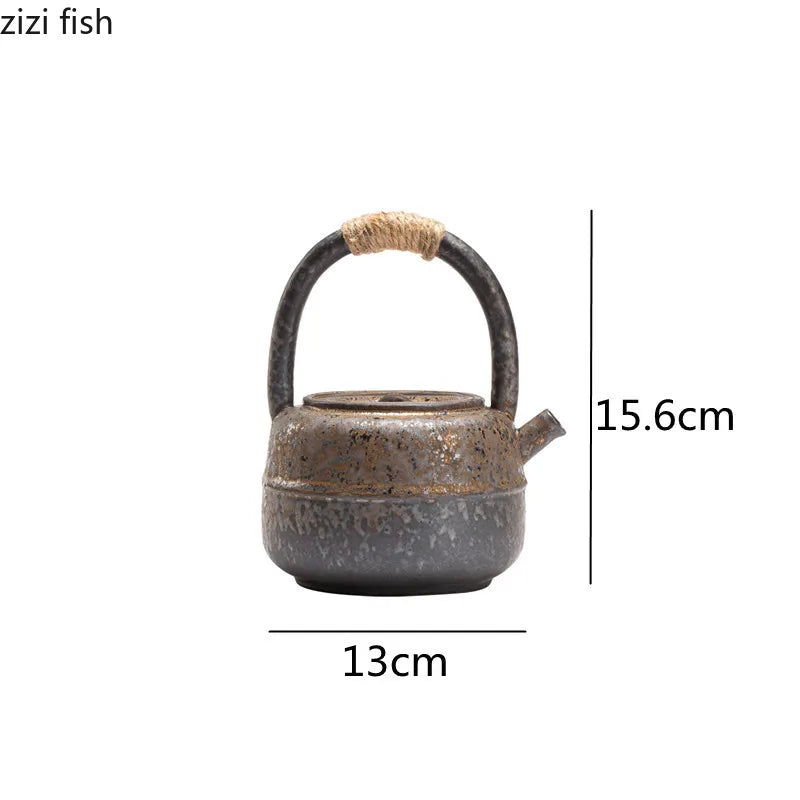 450ml Stoneware Teapot Tea Kettle Ceramic Teapot Teaware Tea Set Tea Utensils Tea Maker Tea Pot Set Tea Making Tools Accessories