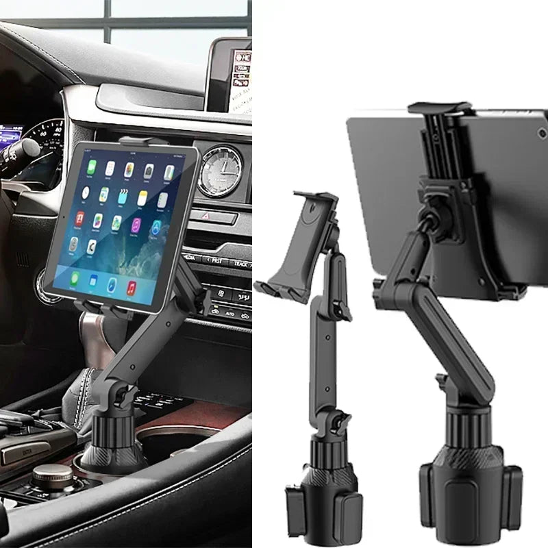 Car Tablet Cup Holder Mount 360 Adjustable SmartphoneHolderCar 270 Tilt Bar Triangular Base Ram Mount Tablet Holder For SUVs
