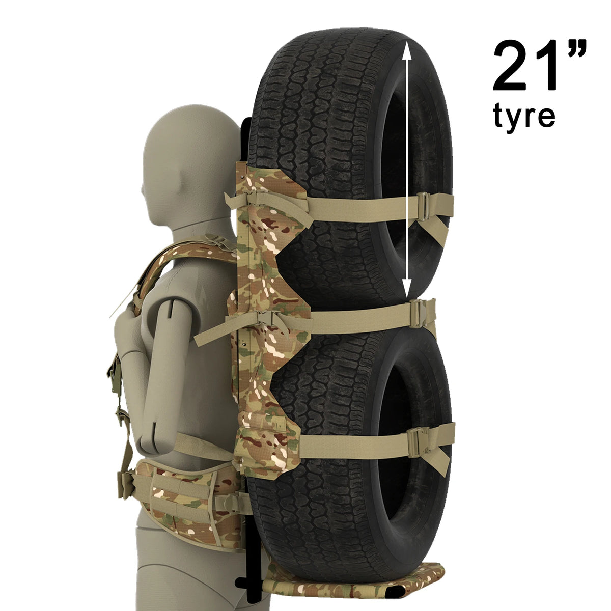 AKmax Iraklis Aluminum External MOLLE Pack Frame with Shoulder Harness Padded Waist Belt Modular Hunting Load Carrier