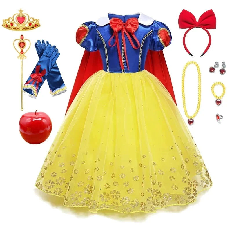 Dress Kids Girl Fancy Dresses Children Party Cosplay Princess Costume Patchwork Role Playing Frocks Outfit