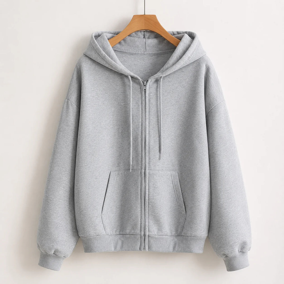 14 Colors Women Zip Up Hoodie Oversized Autumn Winter Casual Streetwear Loose Hooded Jacket Comfortable Long Sleeve Sweatshirt