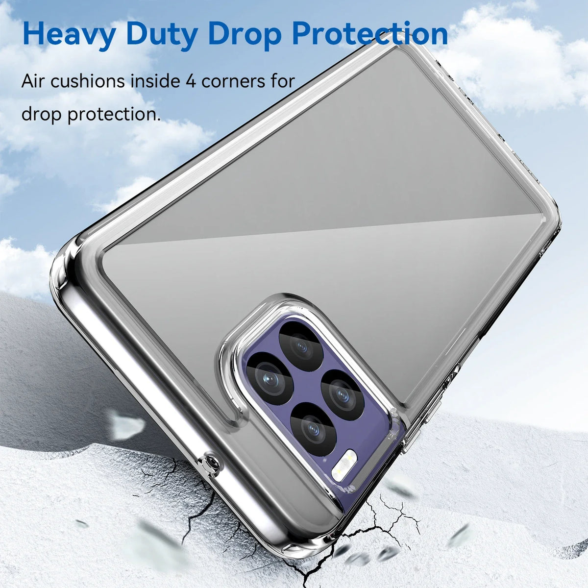 Colorful Shield Shockproof Phone Case For T-Mobile Revvl 7 Pro Soft TPU Frame Transparent Hard Plastic Protective Back Cover