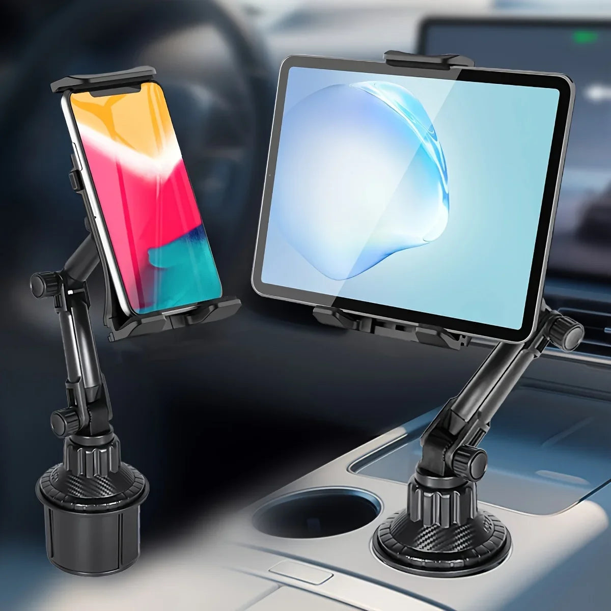 Car Tablet Cup Holder Mount 360 Adjustable SmartphoneHolderCar 270 Tilt Bar Triangular Base Ram Mount Tablet Holder For SUVs