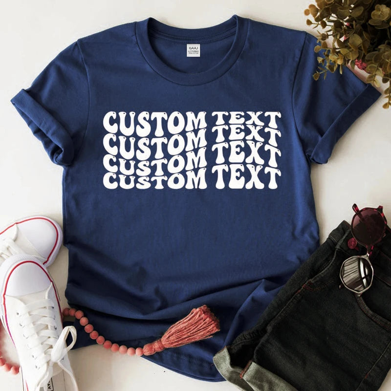 100% pure cotton custom T-shirts, suitable for men and women, families, couples, friends, teams and as gifts.