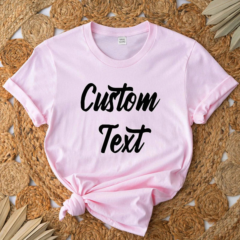 100% pure cotton custom T-shirts, suitable for men and women, families, couples, friends, teams and as gifts.