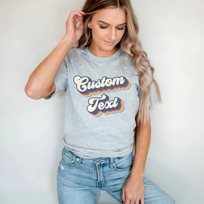 100% pure cotton custom T-shirts, suitable for men and women, families, couples, friends, teams and as gifts.