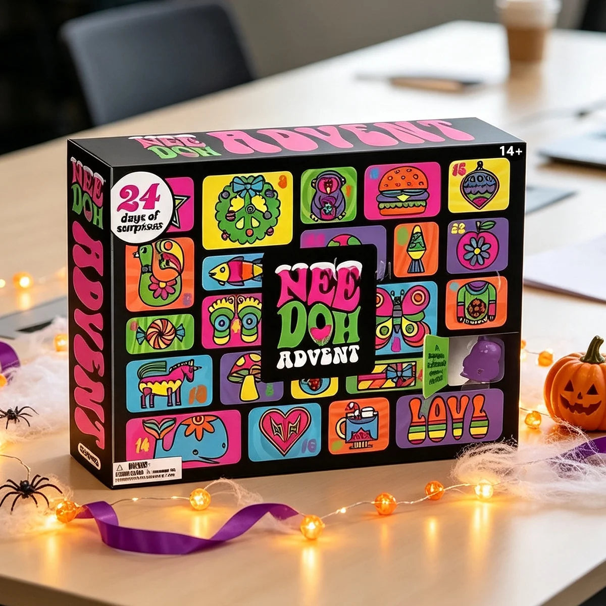 NeeDoh Adult Christmas Advent Calendar, 24 Days Countdown Surprise Box, Adult Slow Rebound Squishies Squeeze Sensory Toy Gift
