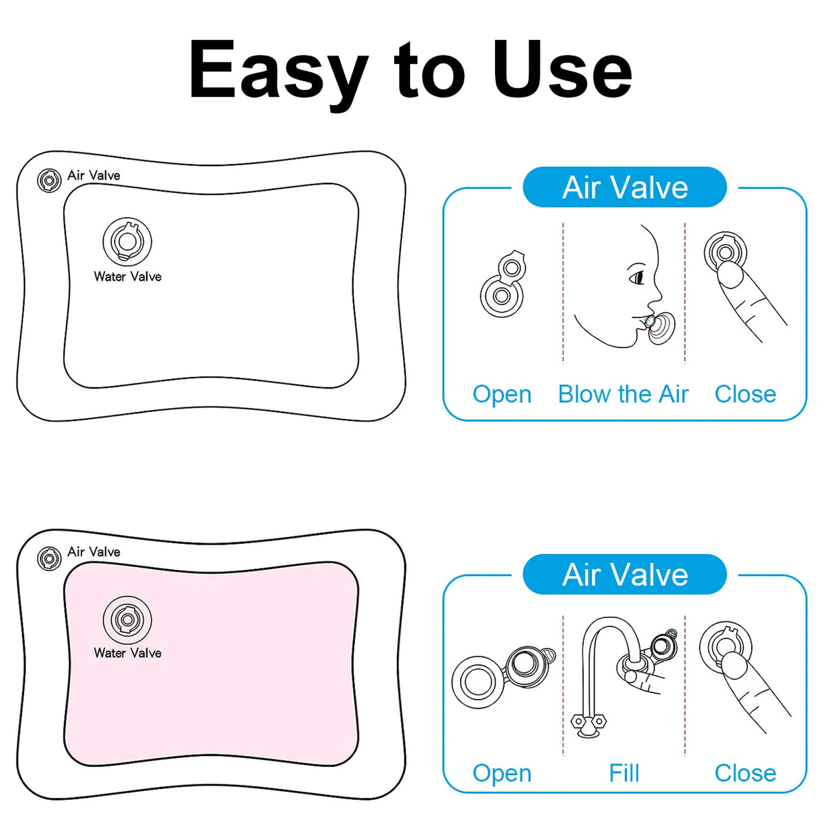 1PC Pet Water Play Mat Interactive Cat Toy Inflatable Sensory Splash Mat for Cats Dogs Indoor Enrichment Exercise Training Toy