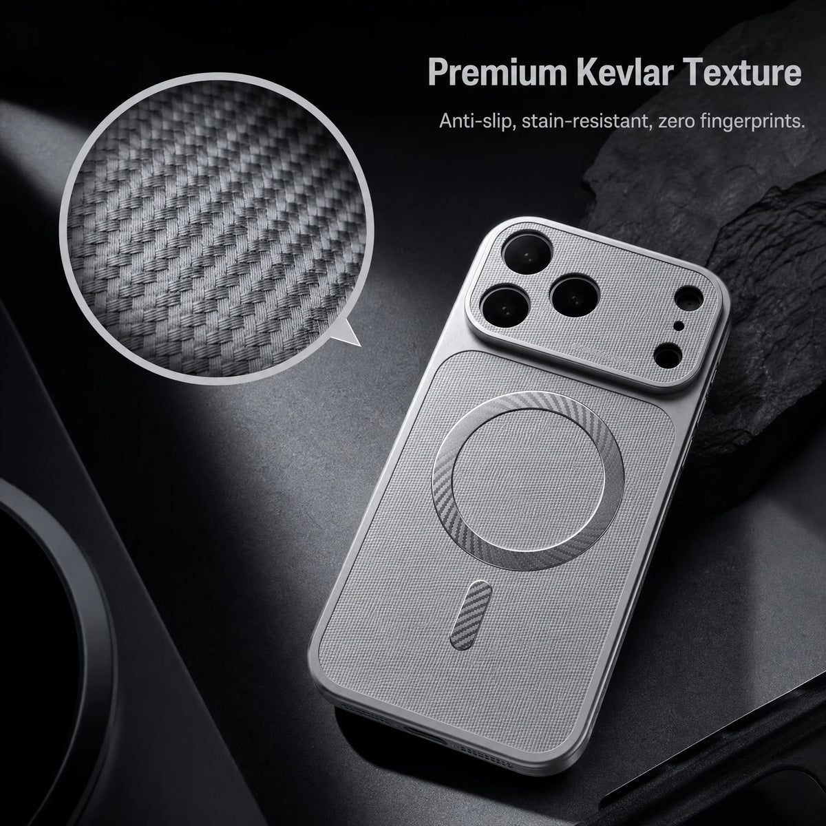 Technology Woven Heat Dissipation Magnetic Phone Case For iPhone 12 13 14 15 16 17 18 Pro Max For Magsafe Wireless Charging Case