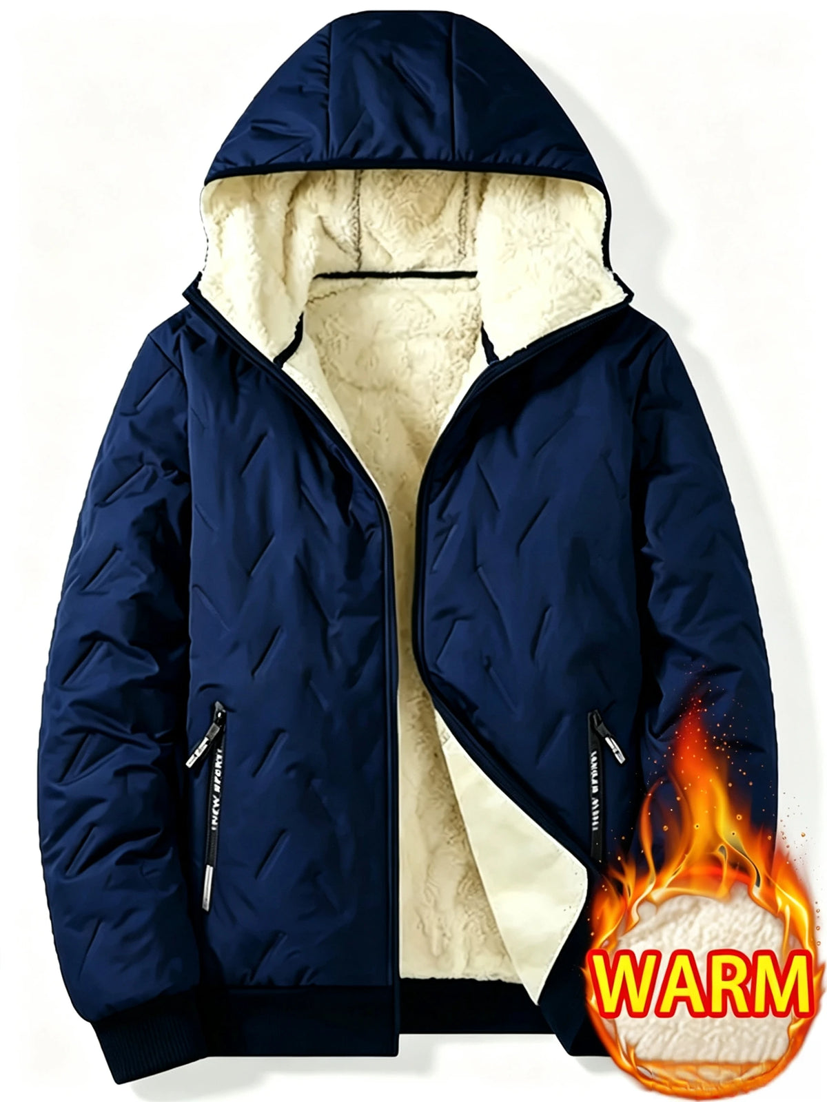 Waterproof Men's Jacket Winter Windbreaker Down Jacket Winter Coat Fleece Lining Warm And Warm Cotton Jacket Snow Jacket