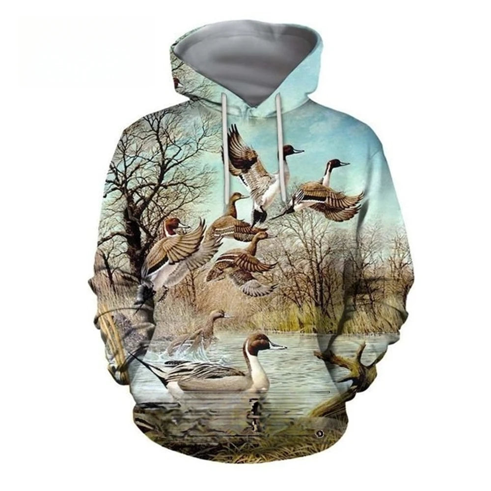 2024 Four Seasons Maple Leaf Camouflage 3D Sports Shirt Men's Fishing Outdoor Camping Hunting Clothing Jacket Men's Hoodie
