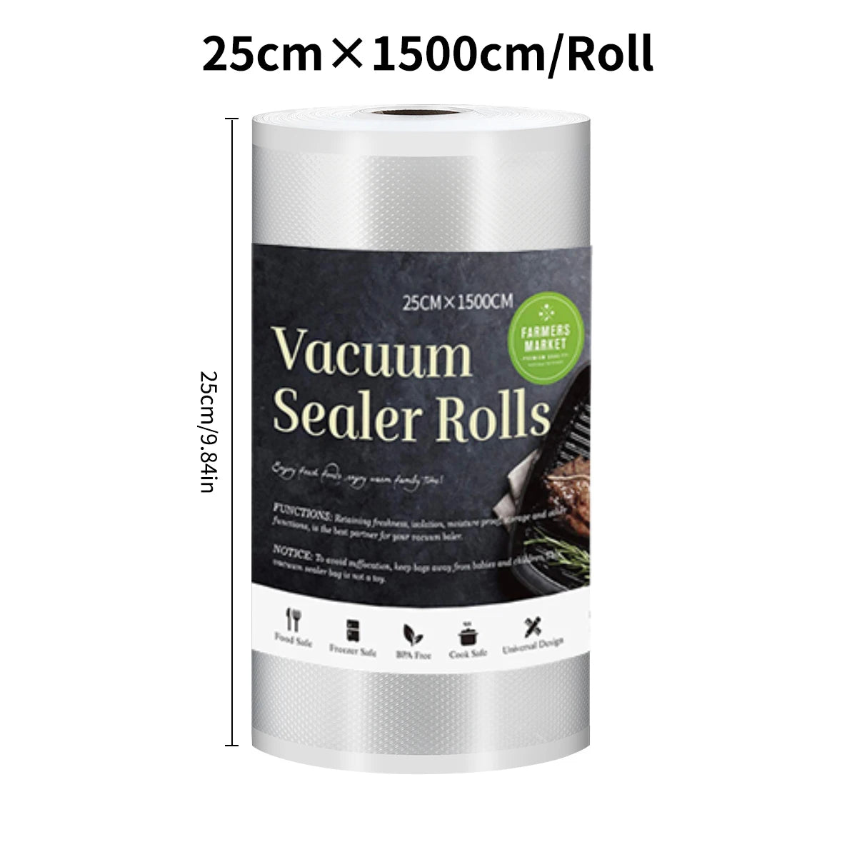 saengQ Kitchen Food Vacuum Sealer Bag Sous Vide Storage Bags For Vacuum Packaging 12/15/20/25/30cm*1500cm/Rolls