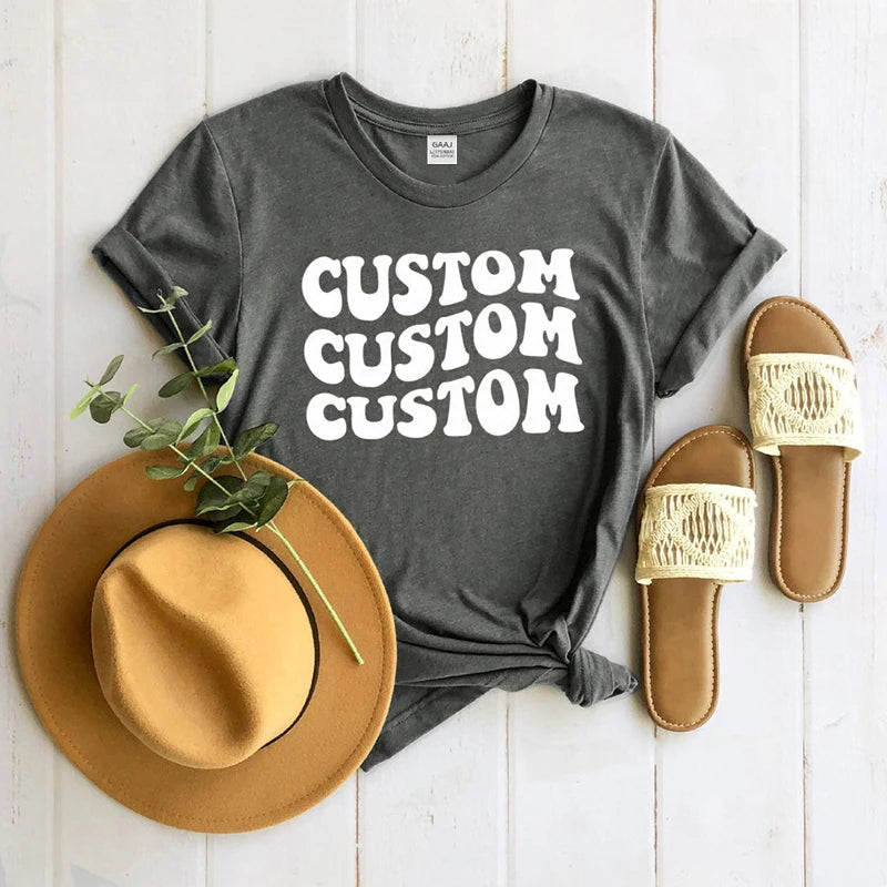 100% pure cotton custom T-shirts, suitable for men and women, families, couples, friends, teams and as gifts.