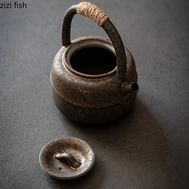 450ml Stoneware Teapot Tea Kettle Ceramic Teapot Teaware Tea Set Tea Utensils Tea Maker Tea Pot Set Tea Making Tools Accessories
