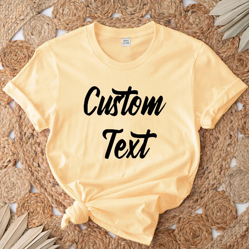 100% pure cotton custom T-shirts, suitable for men and women, families, couples, friends, teams and as gifts.