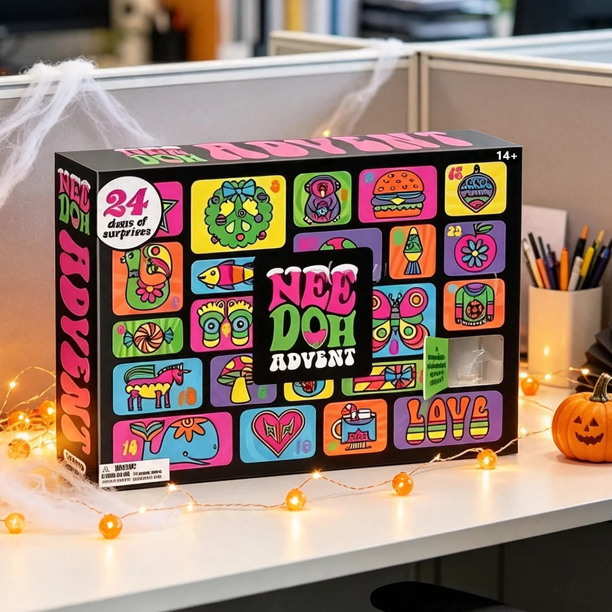 NeeDoh Adult Christmas Advent Calendar, 24 Days Countdown Surprise Box, Adult Slow Rebound Squishies Squeeze Sensory Toy Gift