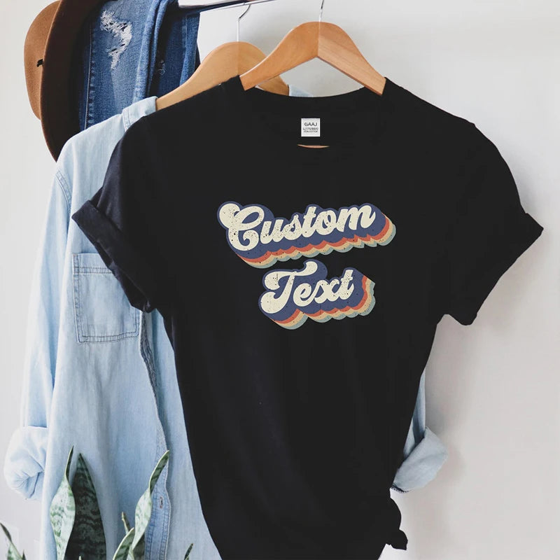 100% pure cotton custom T-shirts, suitable for men and women, families, couples, friends, teams and as gifts.